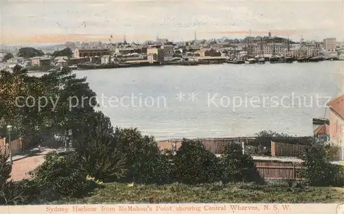 AK / Ansichtskarte Sydney_New_South_Wales Harbour from McMahons Point showing Central Wharves Sydney_New_South_Wales
