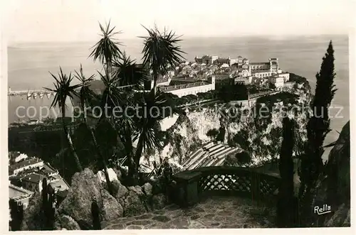 AK / Ansichtskarte Monaco Le Rocher vu des Jardins exotiques Monaco