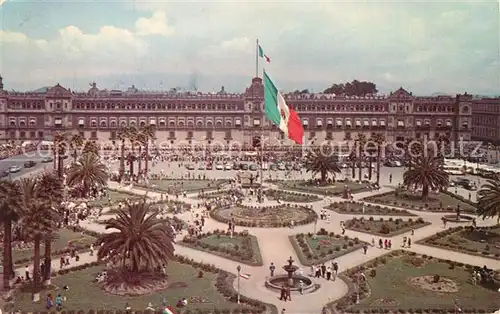 AK / Ansichtskarte Mexico_City Palacio National y El Zocalo Mexico City