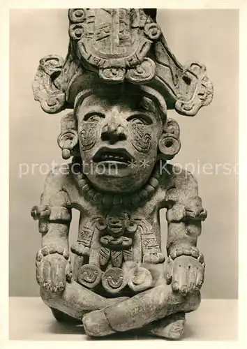 AK / Ansichtskarte Monte_Alban_Oaxaca Museum Kultische Urne Gottes Xipe Totec Monte_Alban_Oaxaca