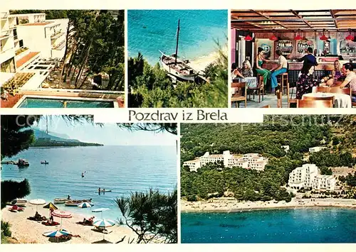 AK / Ansichtskarte Brela Fliegeraufnahme Strand Hotelanlagen Brela