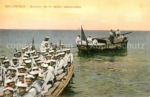 AK / Ansichtskarte Salonique_Salonica Exercice de contre submersibles Salonique Salonica
