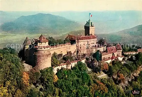 AK / Ansichtskarte Haut Koenigsbourg_Hohkoenigsburg Chateau vue aerienne Haut Koenigsbourg