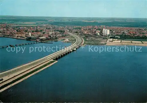 AK / Ansichtskarte Nykobing F. Frederik IXs Bruecke Fliegeraufnahme Nykobing