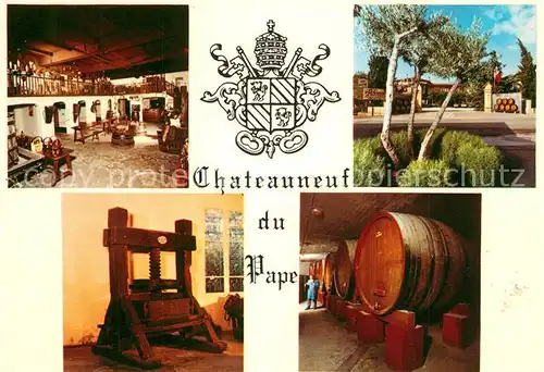 AK / Ansichtskarte Chateauneuf du Pape Pere Anselme Pressoir du 16e siecle Musee Chateauneuf du Pape