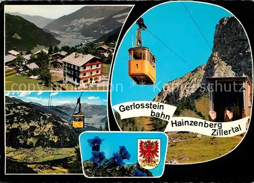 AK / Ansichtskarte Hainzenberg Gerlosstein Bergbahn Talblick Alpenpanorama Blauer Enzian Hainzenberg