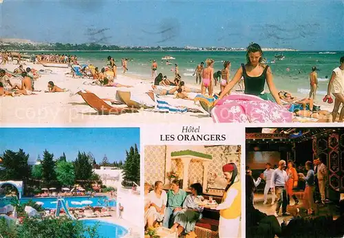 AK / Ansichtskarte Hammamet Hotel Les Orangers Swimming Pool Strand Hammamet
