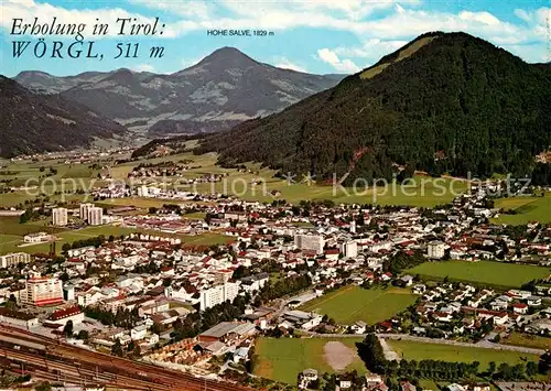 AK / Ansichtskarte Woergl_Tirol Panorama Inntal mit Blick zu Hohe Salve Kitzbueheler Alpen Woergl Tirol