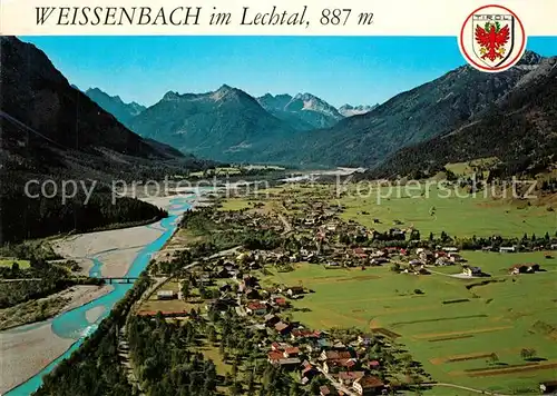 AK / Ansichtskarte Weissenbach_Lech Panorama Lechtal Alpen Fliegeraufnahme Weissenbach_Lech