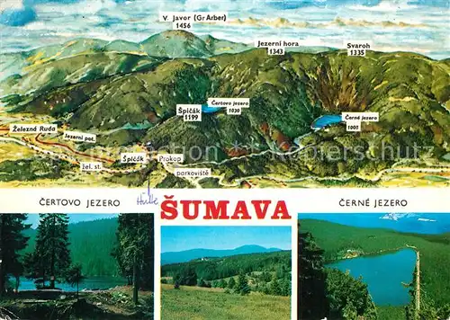 AK / Ansichtskarte Sumava_Boehmerwald Panorama Naturschutzgebiet Grosser Arber Bayerischer Wald Sumava Boehmerwald