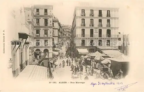 AK / Ansichtskarte Alger_Algerien Rue Marengo Alger Algerien