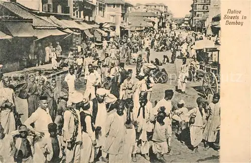 AK / Ansichtskarte Bombay_Mumbai Native Streets Bombay Mumbai