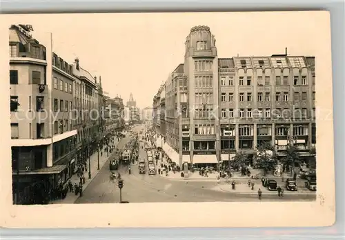 AK / Ansichtskarte Praha_Prahy_Prague Prikopy Strassenpartie Strassenbahn Praha_Prahy_Prague