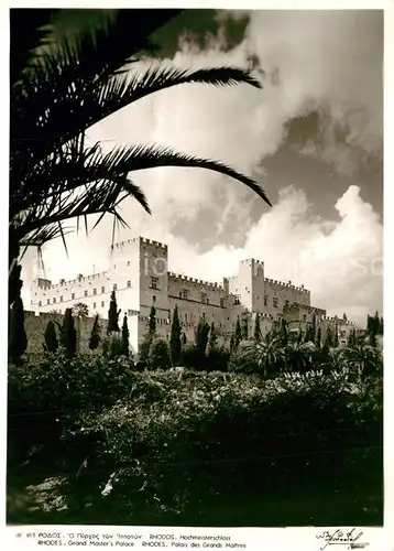 AK / Ansichtskarte Rhodos_Rhodes_aegaeis Palais des Mastres Rhodos_Rhodes_aegaeis