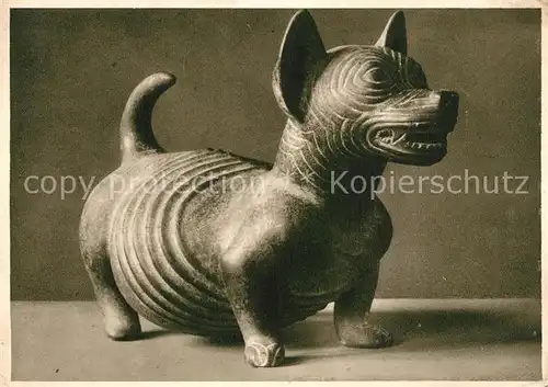 AK / Ansichtskarte Berlin Tonplastik Hund Alt Mexiko Voelkerkunde Museum Berlin