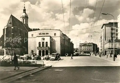 AK / Ansichtskarte Opava_Troppau Rathaus Theater Kirche Opava Troppau