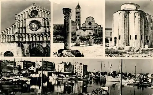 AK / Ansichtskarte Zadar_Zadra_Zara Kirche Sankt Donat Kathedrale Anastasia Roemisches Forum Zadar_Zadra_Zara