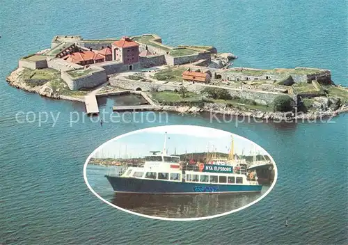 AK / Ansichtskarte Goeteborg Nya Elfsborg MS Snaeckeskaer Fliegeraufnahme Goeteborg