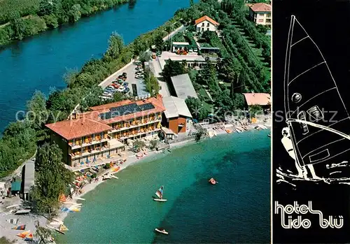 AK / Ansichtskarte Torbole_Lago_di_Garda Fliegeraufnahme Hotel Lido Blu Torbole_Lago_di_Garda