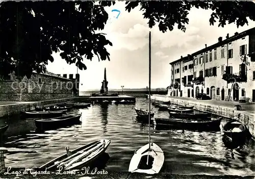AK / Ansichtskarte Lazise_Lago_di_Garda Hafen Lazise_Lago_di_Garda