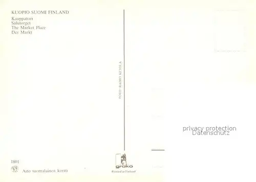 AK / Ansichtskarte Kuopio Marktplatz Kuopio