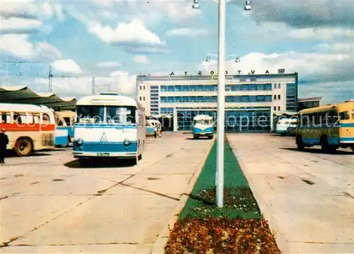 AK / Ansichtskarte Riga_Lettland Busstationen Riga_Lettland