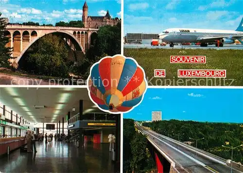 AK / Ansichtskarte Luxembourg Flughafen Bruecke Schloss Autobahn  Luxembourg