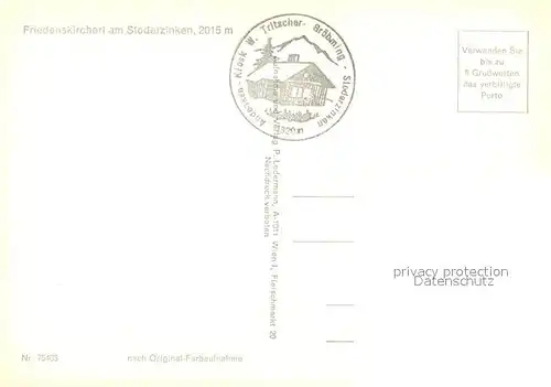 AK / Ansichtskarte Groebming_Steiermark Stoderzinken Friedenskircherl Groebming_Steiermark