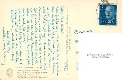 AK / Ansichtskarte Calella Leuchtturm Calella