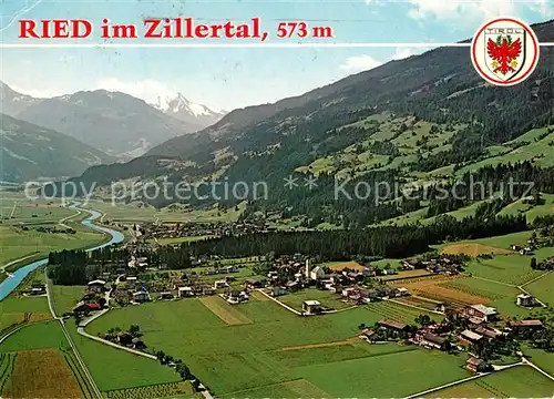AK / Ansichtskarte Ried_Zillertal Fliegeraufnahme Ried_Zillertal