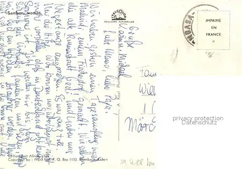 AK / Ansichtskarte Kenya Samburu Woman Kenya