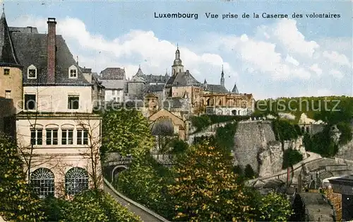 AK / Ansichtskarte Luxembourg_Luxemburg Vue prise de la Caserne des volontaires Luxembourg Luxemburg