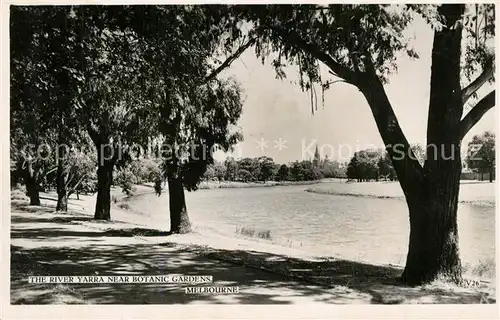 AK / Ansichtskarte Melbourne_Victoria River Yarra near Botanic Gardens Melbourne Victoria