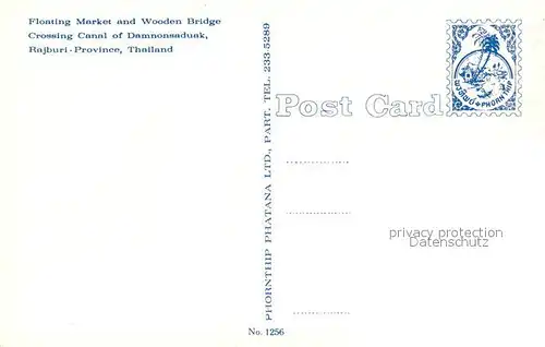 AK / Ansichtskarte Ratchaburi Floating Market and Wooden Bridge Ratchaburi