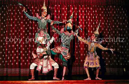 AK / Ansichtskarte Bangkok Khon masked play Thai Classical Dance Bangkok