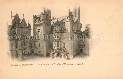 AK / Ansichtskarte Pierrefonds_Oise Chateau La Chapelle Escalier d Honneur Pierrefonds Oise