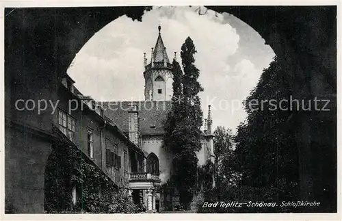 AK / Ansichtskarte Teplitz Schoenau_Teplice Schlosskirche 