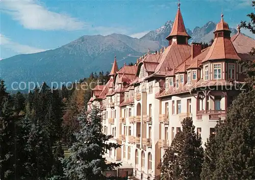 AK / Ansichtskarte Tatranska_Lomnica Grand Hotel Praha Hohe Tatra Tatranska Lomnica