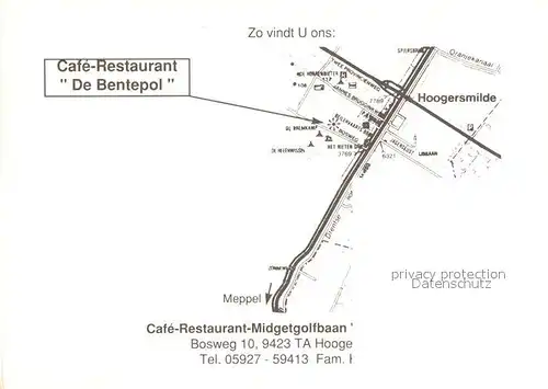 AK / Ansichtskarte Hoogersmilde Cafe Restaurant De Bentepol Midgetgolf Drents Friese Wold Nationalpark Hoogersmilde