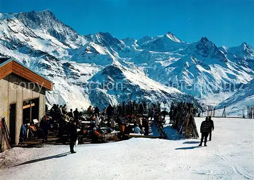 AK / Ansichtskarte Val_d_Anniviers Restaurant de Sorebois sur Sinal Wintersportplatz Franzoesische Alpen Val_d_Anniviers