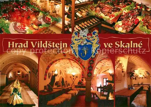 AK / Ansichtskarte Skalna Hrad Vildstejn Burgrestaurant Buffet Skalna