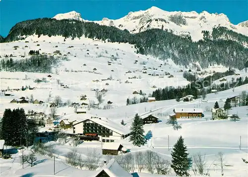 AK / Ansichtskarte Unterwasser_Toggenburg Hotel Saentis Winterlandschaft Appenzeller Alpen Unterwasser Toggenburg