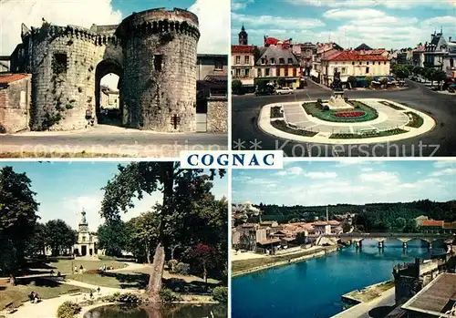 AK / Ansichtskarte Cognac Vieilles Tours Place Francois Ier Jardins Hotel de Ville La Charente Cognac