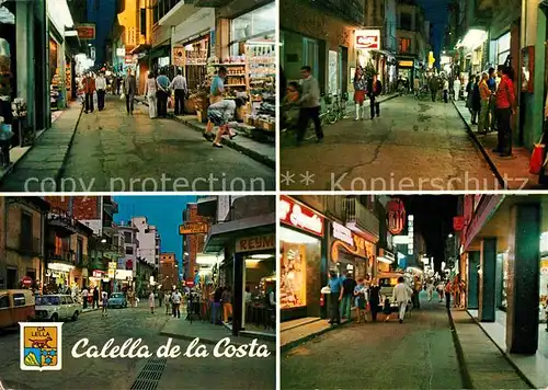 AK / Ansichtskarte Calella_de_Mar Strassenszenen am Abend Calella_de_Mar