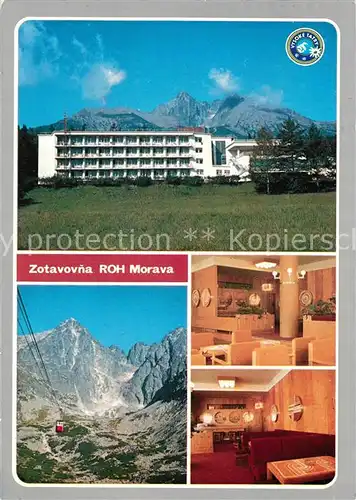 AK / Ansichtskarte Tatranska_Lomnica Zotavovna ROH Morawa Hotel Hohe Tatra Bergbahn Tatranska Lomnica