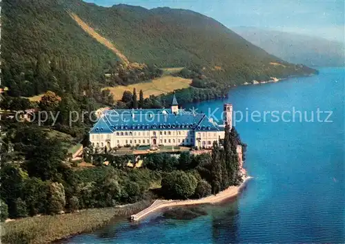 AK / Ansichtskarte Hautecombe Abbaye Royale Lac du Bourget vue aerienne Hautecombe