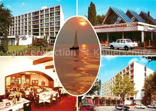 AK / Ansichtskarte Siofok Hotels Night Club am Plattensee Segeln Siofok