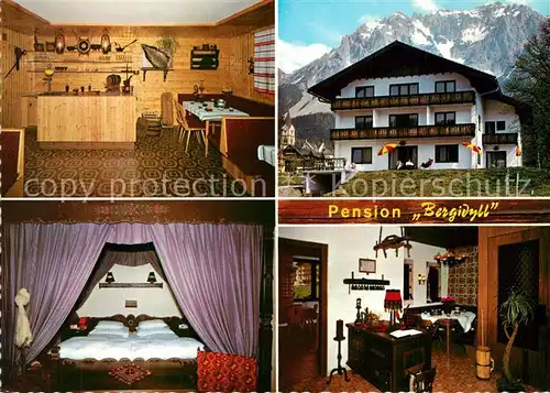 AK / Ansichtskarte Ramsau_Dachstein_Steiermark Pension Bergidyll Gastraum Fremdenzimmer Ramsau_Dachstein