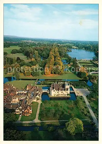 AK / Ansichtskarte Edenbridge_Sevenoaks Hever Castle and Tudor Village Italien gardens lake aerial view 