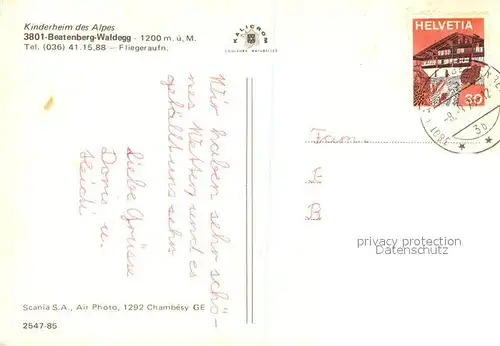 AK / Ansichtskarte Beatenberg Waldegg Kinderheim des Alpes Beatenberg